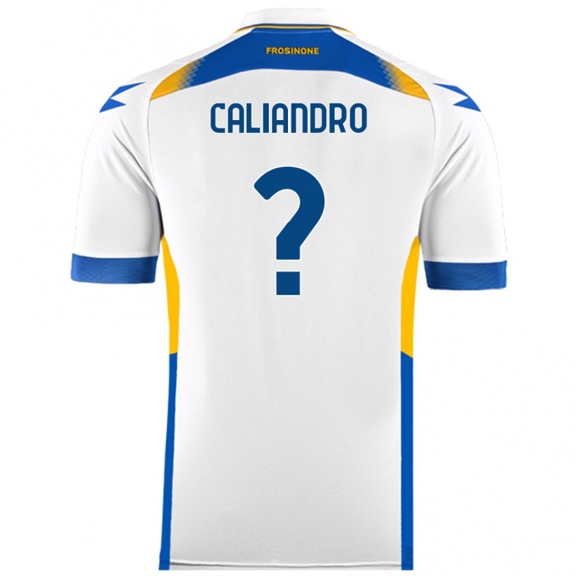 Kandiny Niño Camiseta Stanislao Caliandro #0 Blanco 2ª Equipación 2024/25 La Camisa Chile