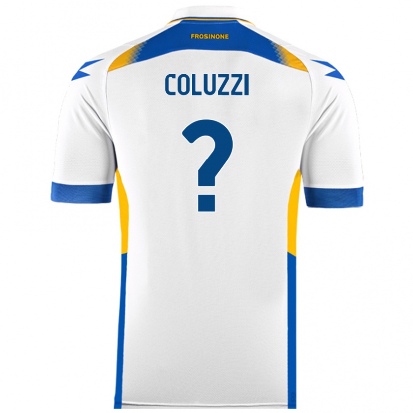 Kandiny Niño Camiseta Alessandro Coluzzi #0 Blanco 2ª Equipación 2024/25 La Camisa Chile