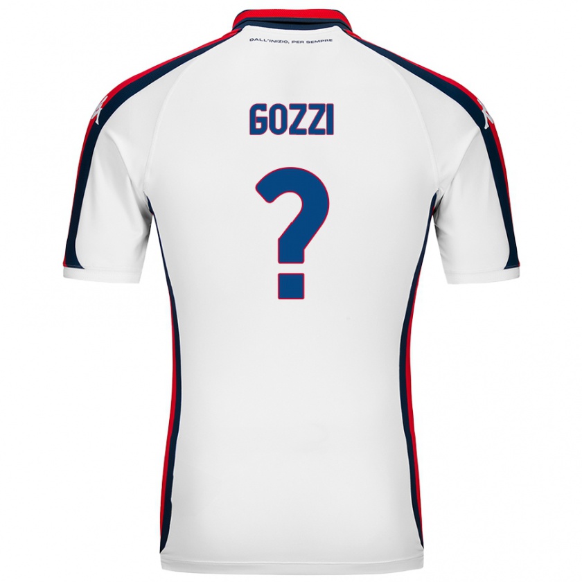 Kandiny Niño Camiseta Paolo Gozzi #0 Blanco 2ª Equipación 2024/25 La Camisa Chile