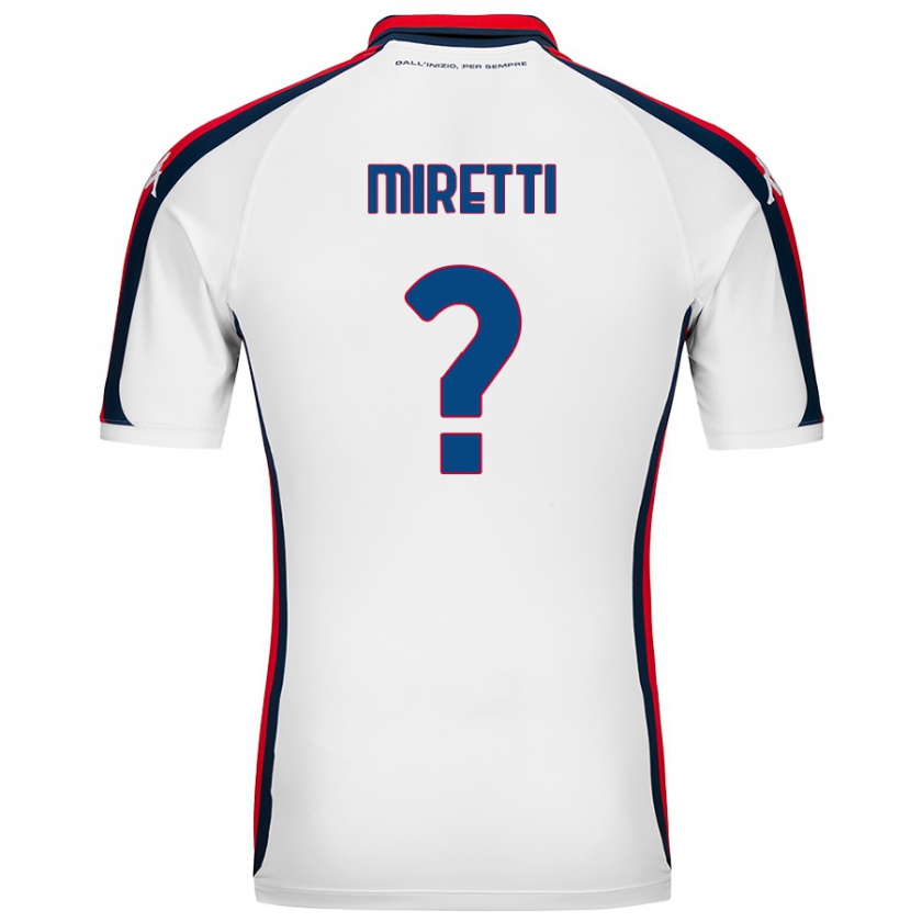 Kandiny Niño Camiseta Fabio Miretti #0 Blanco 2ª Equipación 2024/25 La Camisa Chile