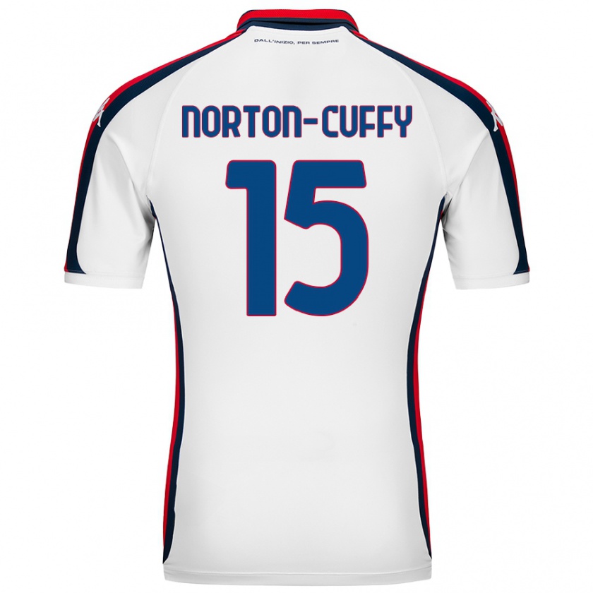 Kandiny Niño Camiseta Brooke Norton-Cuffy #15 Blanco 2ª Equipación 2024/25 La Camisa Chile