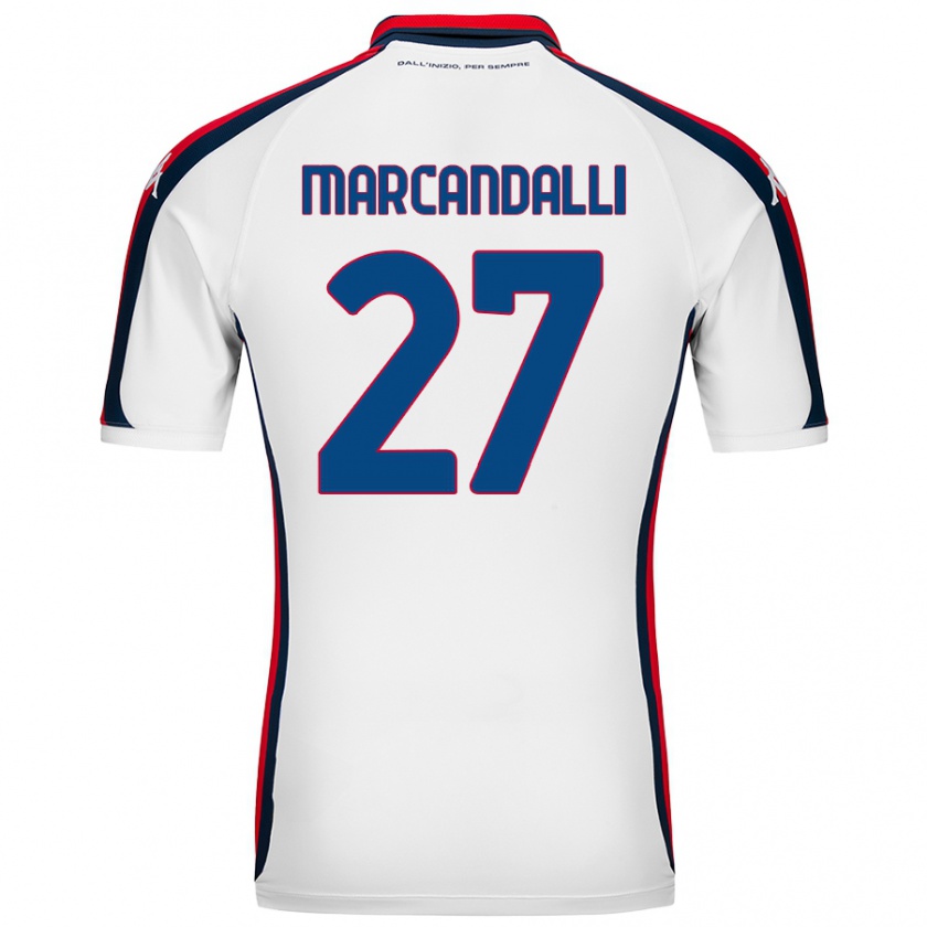 Kandiny Niño Camiseta Alessandro Marcandalli #27 Blanco 2ª Equipación 2024/25 La Camisa Chile