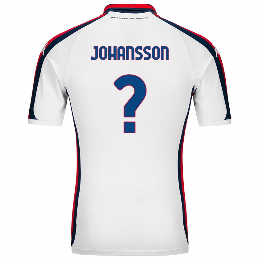 Kandiny Niño Camiseta Vincent Johansson #0 Blanco 2ª Equipación 2024/25 La Camisa Chile