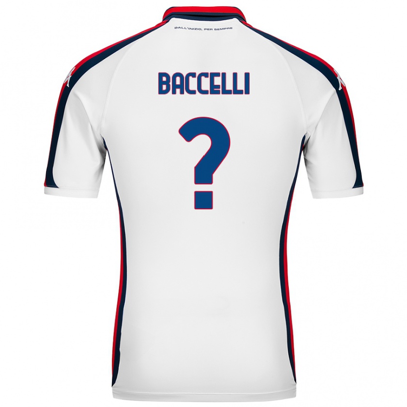 Kandiny Niño Camiseta Pietro Baccelli #0 Blanco 2ª Equipación 2024/25 La Camisa Chile