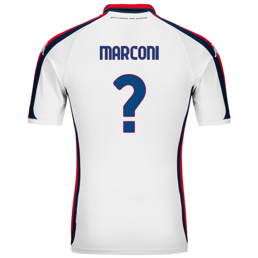 Kandiny Niño Camiseta Alessio Marconi #0 Blanco 2ª Equipación 2024/25 La Camisa Chile