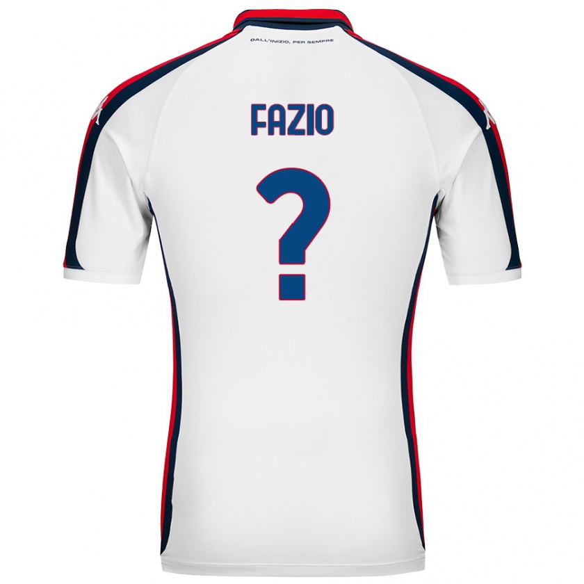 Kandiny Niño Camiseta Lorenzo Fazio #0 Blanco 2ª Equipación 2024/25 La Camisa Chile