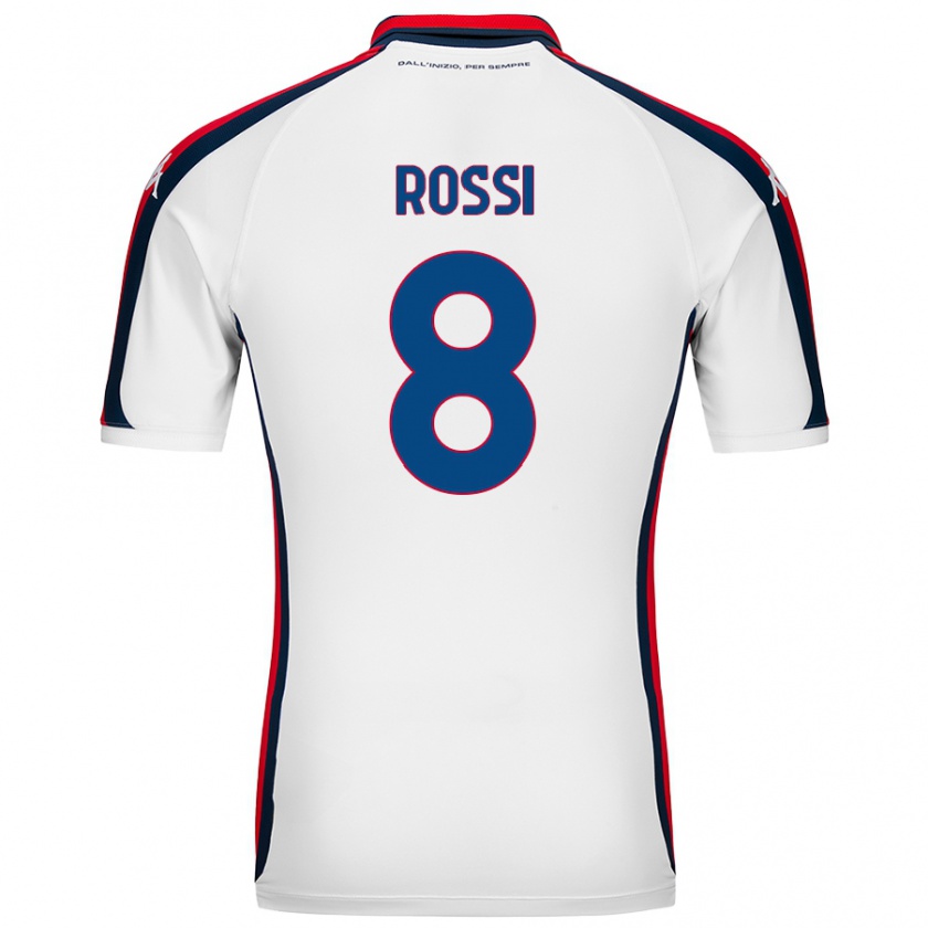 Kandiny Niño Camiseta Gianluca Rossi #8 Blanco 2ª Equipación 2024/25 La Camisa Chile