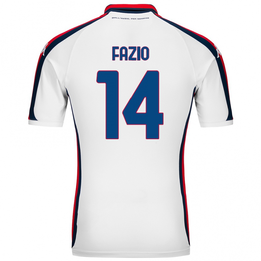 Kandiny Niño Camiseta Tommaso Fazio #14 Blanco 2ª Equipación 2024/25 La Camisa Chile