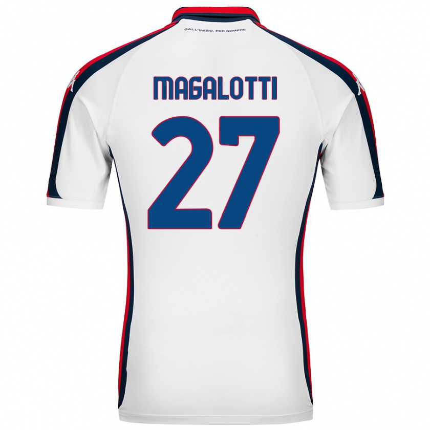 Kandiny Niño Camiseta Gabriele Magalotti #27 Blanco 2ª Equipación 2024/25 La Camisa Chile