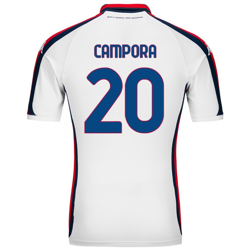 Kandiny Niño Camiseta Alice Campora #20 Blanco 2ª Equipación 2024/25 La Camisa Chile