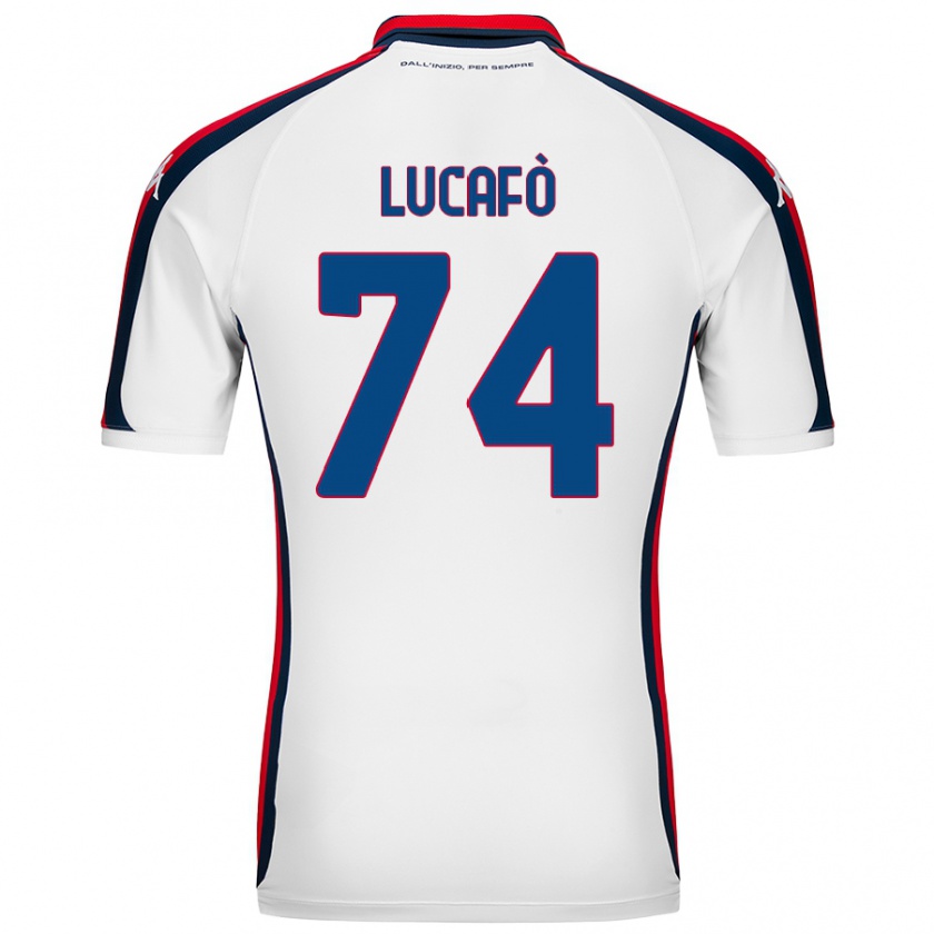 Kandiny Niño Camiseta Sara Lucafò #74 Blanco 2ª Equipación 2024/25 La Camisa Chile