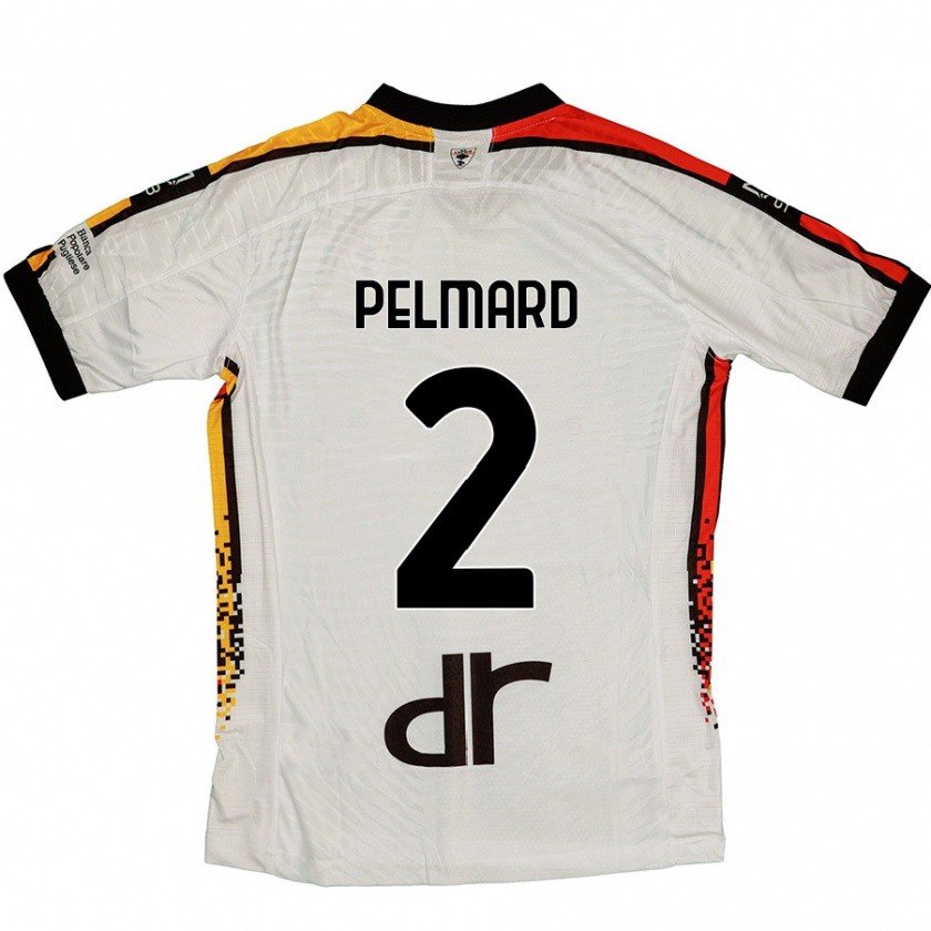 Kandiny Niño Camiseta Andy Pelmard #2 Blanco Negro 2ª Equipación 2024/25 La Camisa Chile