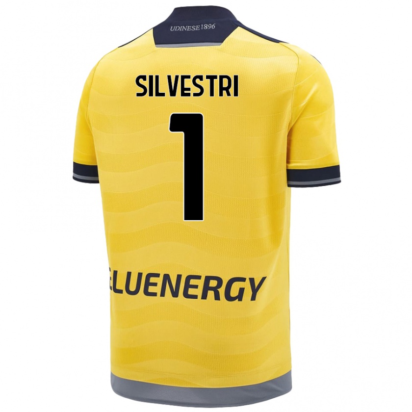 Kandiny Niño Camiseta Marco Silvestri #1 Dorado 2ª Equipación 2024/25 La Camisa Chile