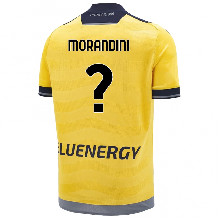 Kandiny Niño Camiseta Federico Morandini #0 Dorado 2ª Equipación 2024/25 La Camisa Chile