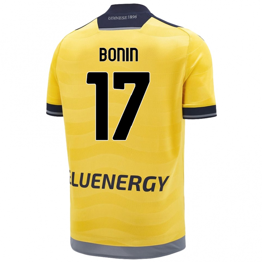 Kandiny Niño Camiseta Luca Bonin #17 Dorado 2ª Equipación 2024/25 La Camisa Chile