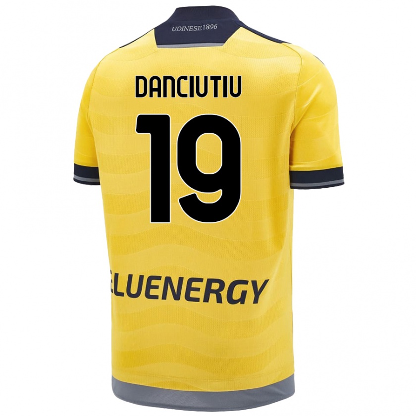 Kandiny Niño Camiseta Vlad Danciuțiu #19 Dorado 2ª Equipación 2024/25 La Camisa Chile