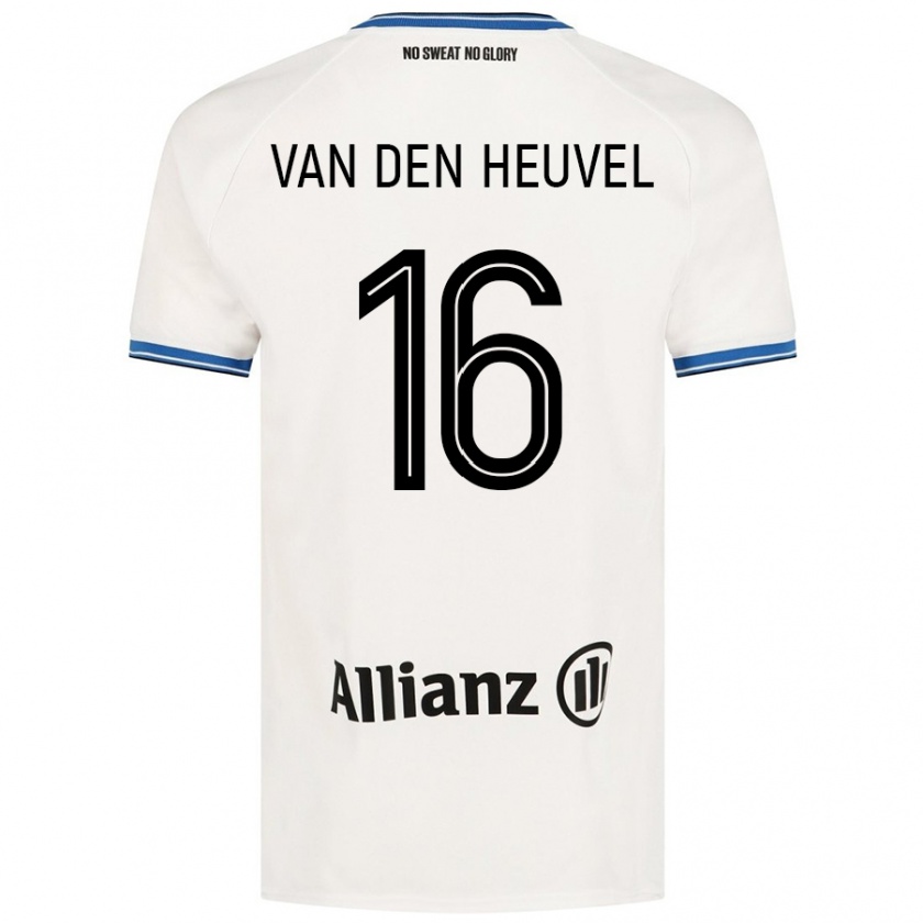 Kandiny Niño Camiseta Dani Van Den Heuvel #16 Blanco 2ª Equipación 2024/25 La Camisa Chile