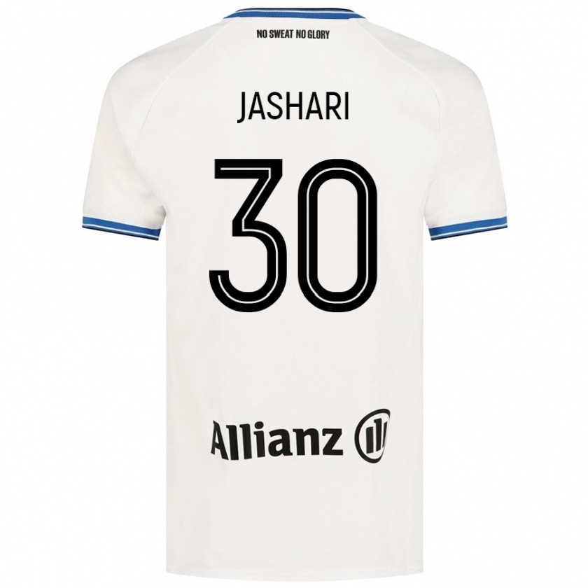 Kandiny Niño Camiseta Ardon Jashari #30 Blanco 2ª Equipación 2024/25 La Camisa Chile