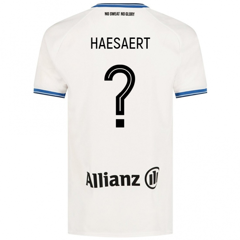 Kandiny Niño Camiseta Mateo Haesaert #0 Blanco 2ª Equipación 2024/25 La Camisa Chile