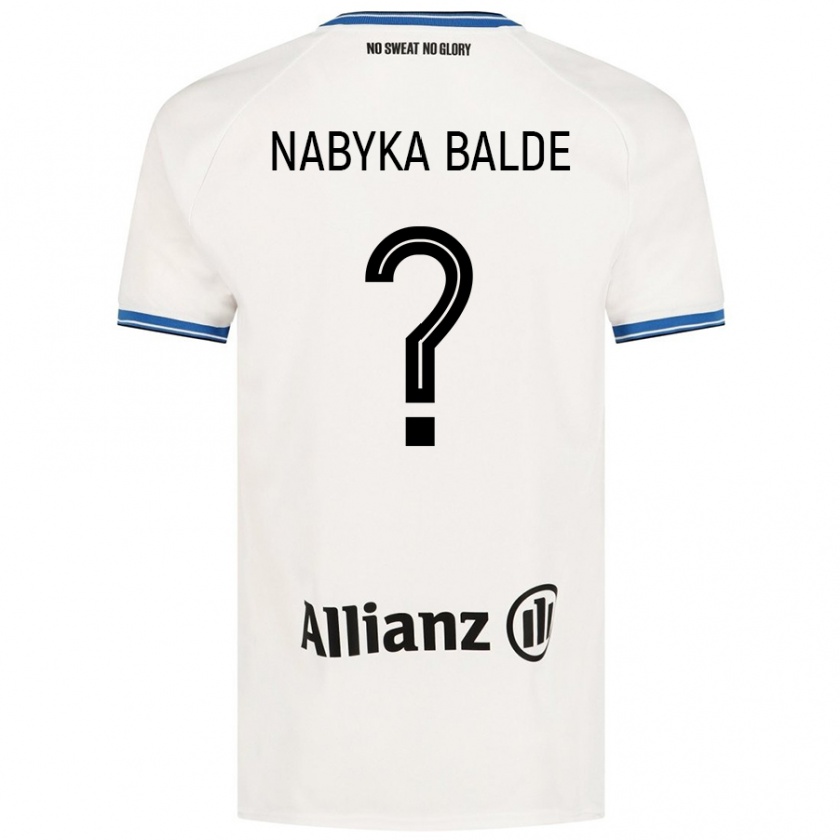 Kandiny Niño Camiseta Mamadou Nabyka Balde #0 Blanco 2ª Equipación 2024/25 La Camisa Chile