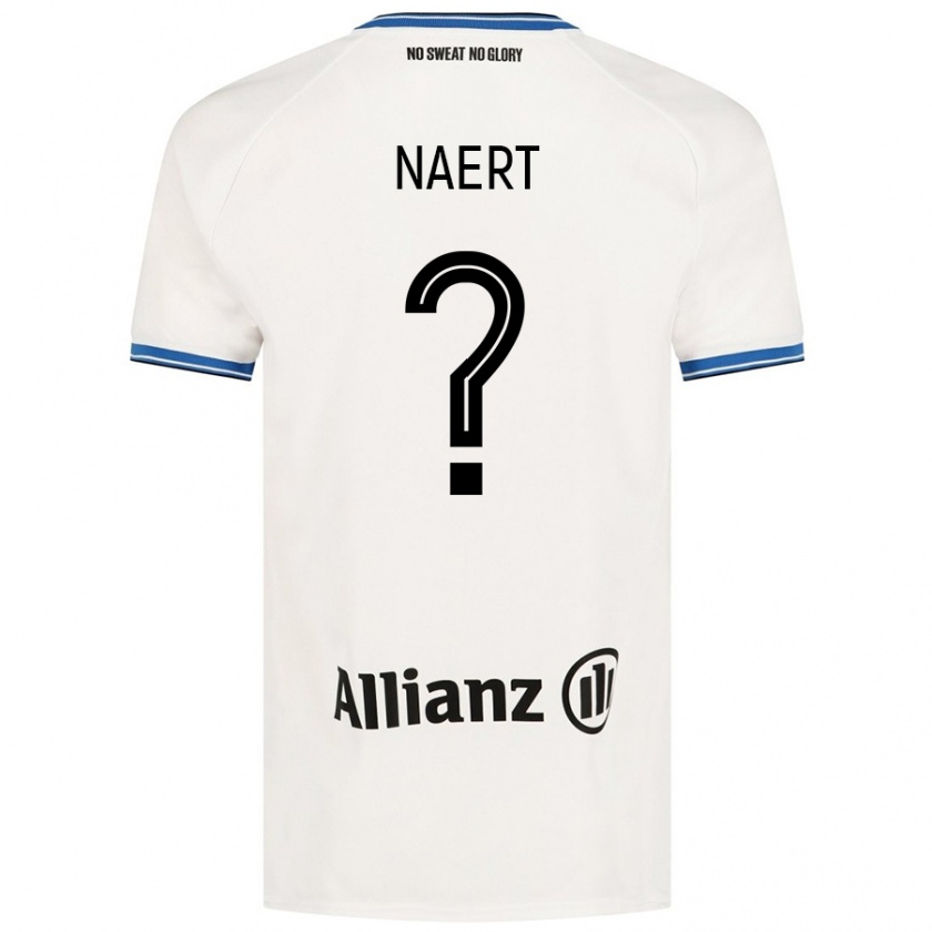 Kandiny Niño Camiseta Stan Naert #0 Blanco 2ª Equipación 2024/25 La Camisa Chile