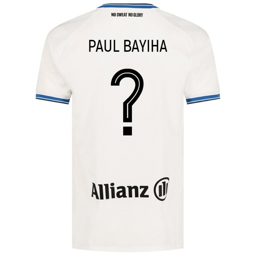 Kandiny Niño Camiseta Jean Paul Bayiha #0 Blanco 2ª Equipación 2024/25 La Camisa Chile