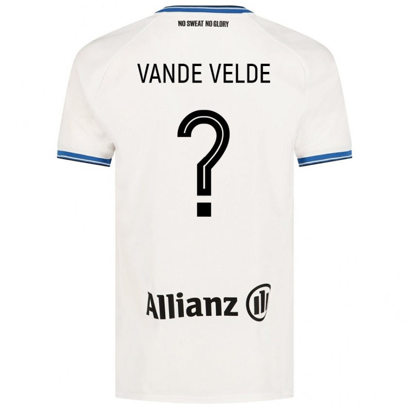 Kandiny Niño Camiseta Chloé Vande Velde #0 Blanco 2ª Equipación 2024/25 La Camisa Chile