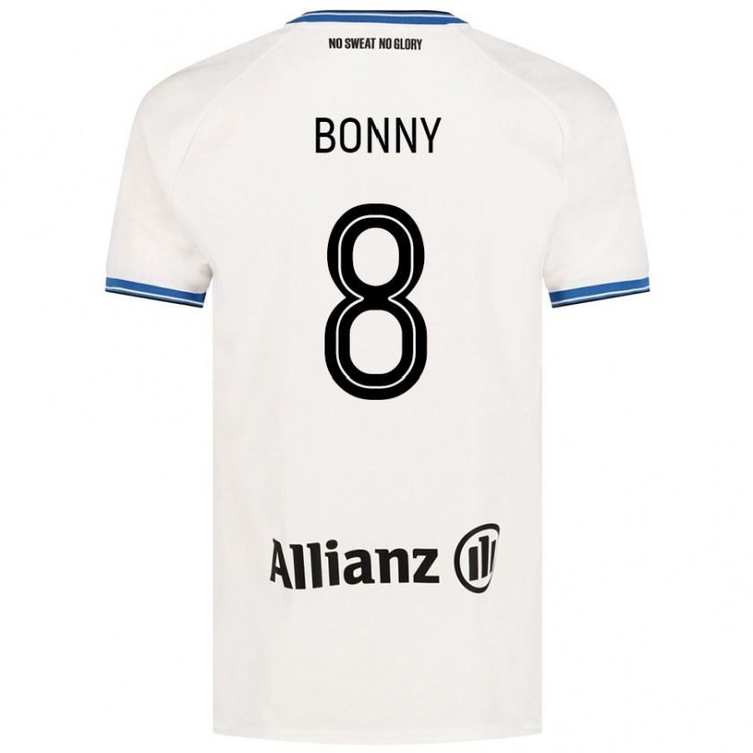 Kandiny Niño Camiseta Chionne Bonny #8 Blanco 2ª Equipación 2024/25 La Camisa Chile