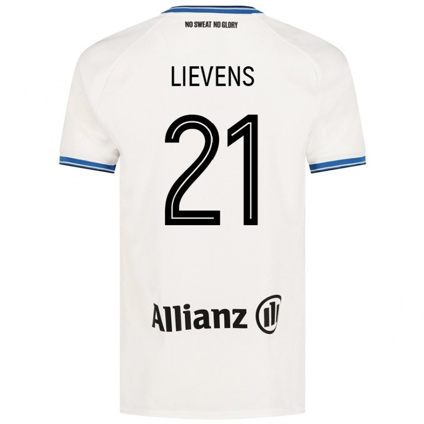 Kandiny Niño Camiseta Caitlin Lievens #21 Blanco 2ª Equipación 2024/25 La Camisa Chile