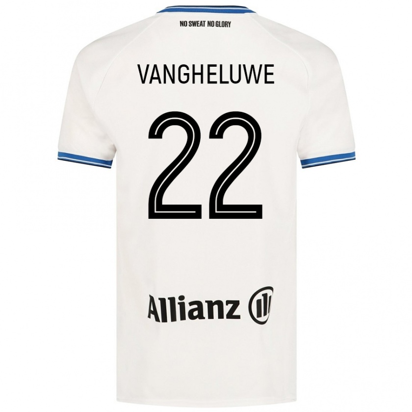 Kandiny Niño Camiseta Jody Vangheluwe #22 Blanco 2ª Equipación 2024/25 La Camisa Chile