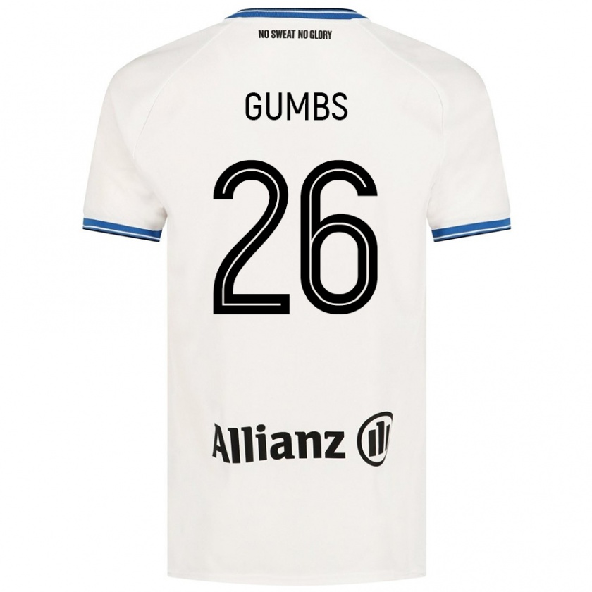 Kandiny Niño Camiseta Aisse Gumbs #26 Blanco 2ª Equipación 2024/25 La Camisa Chile