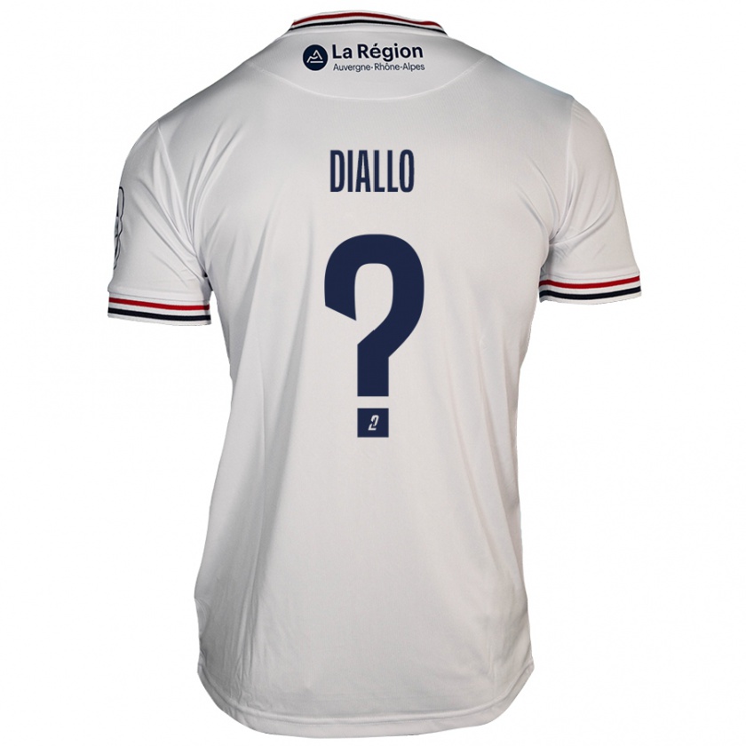 Kandiny Niño Camiseta Baïla Diallo #0 Blanco 2ª Equipación 2024/25 La Camisa Chile