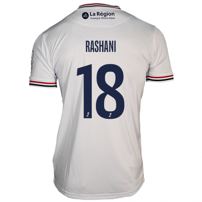 Kandiny Niño Camiseta Elbasan Rashani #18 Blanco 2ª Equipación 2024/25 La Camisa Chile