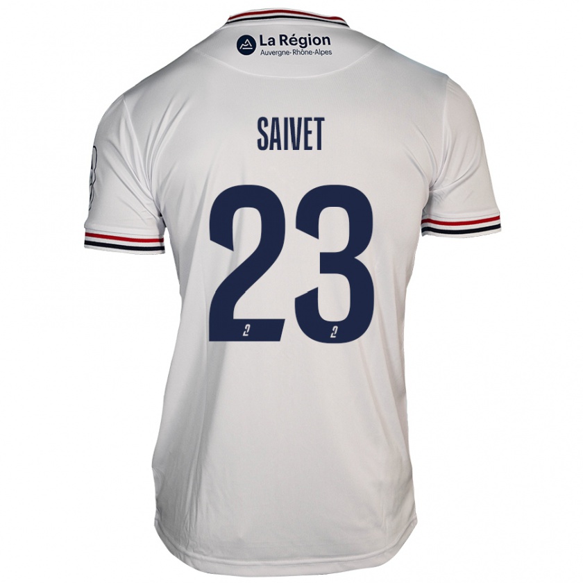 Kandiny Niño Camiseta Henri Saivet #23 Blanco 2ª Equipación 2024/25 La Camisa Chile