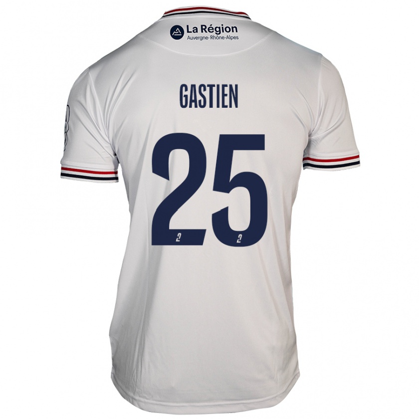 Kandiny Niño Camiseta Johan Gastien #25 Blanco 2ª Equipación 2024/25 La Camisa Chile