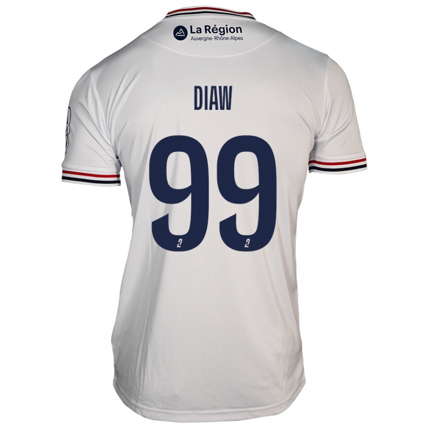 Kandiny Niño Camiseta Mory Diaw #99 Blanco 2ª Equipación 2024/25 La Camisa Chile