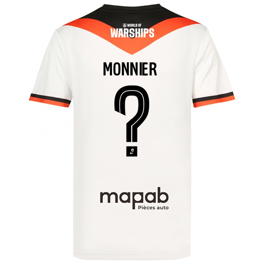 Kandiny Niño Camiseta Isaac Monnier #0 Blanco 2ª Equipación 2024/25 La Camisa Chile