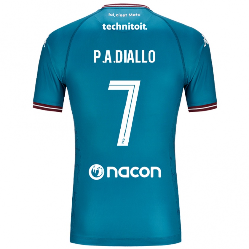 Kandiny Niño Camiseta Papa Amadou Diallo #7 Azul Petróleo 2ª Equipación 2024/25 La Camisa Chile