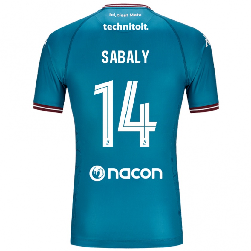 Kandiny Niño Camiseta Cheikh Sabaly #14 Azul Petróleo 2ª Equipación 2024/25 La Camisa Chile