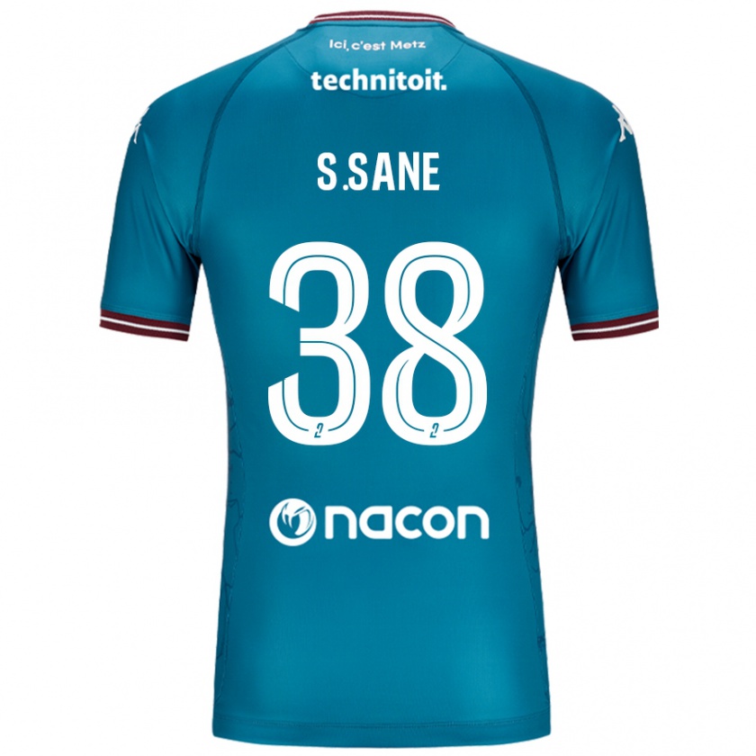 Kandiny Niño Camiseta Sadibou Sané #38 Azul Petróleo 2ª Equipación 2024/25 La Camisa Chile