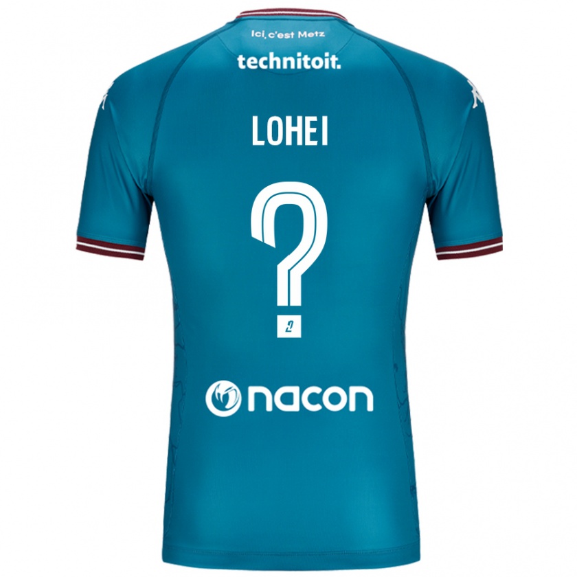 Kandiny Niño Camiseta Fabio Lohei #0 Azul Petróleo 2ª Equipación 2024/25 La Camisa Chile