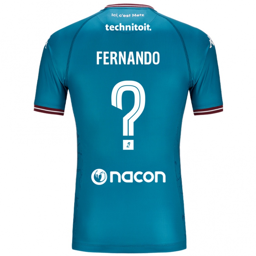 Kandiny Niño Camiseta Josué Fernando #0 Azul Petróleo 2ª Equipación 2024/25 La Camisa Chile