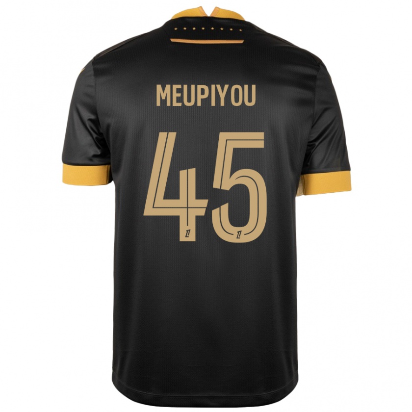 Kandiny Niño Camiseta Bastien Meupiyou #45 Negro Marrón 2ª Equipación 2024/25 La Camisa Chile