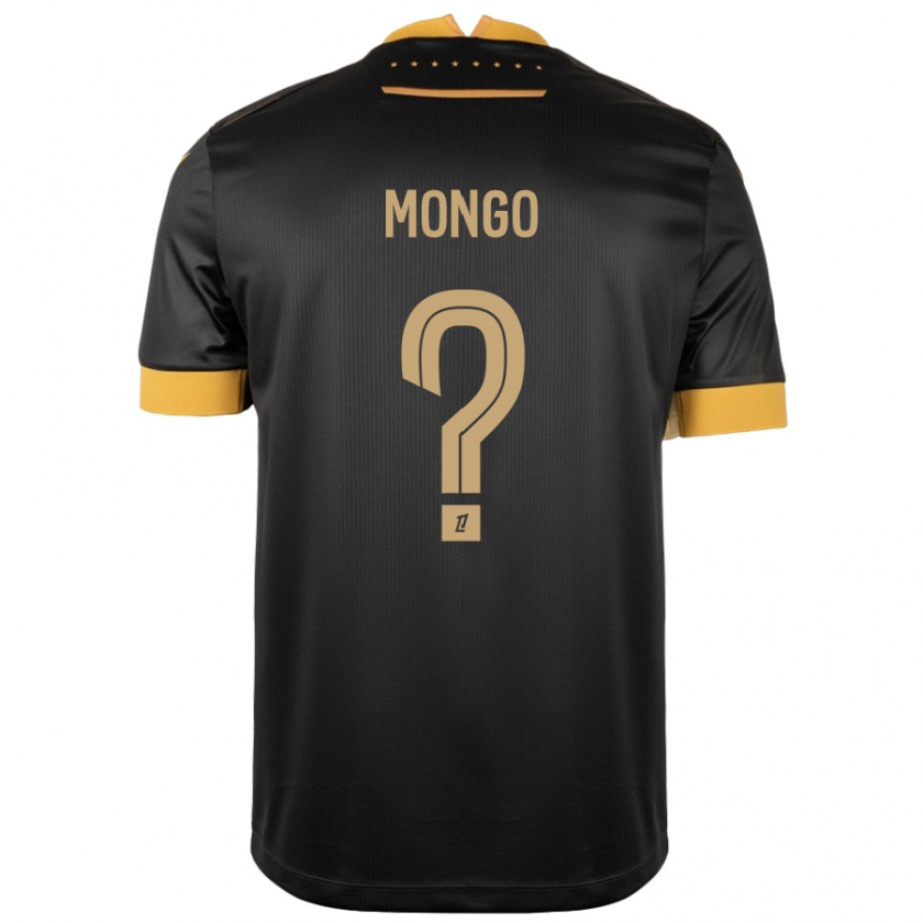 Kandiny Niño Camiseta Enzo Mongo #0 Negro Marrón 2ª Equipación 2024/25 La Camisa Chile