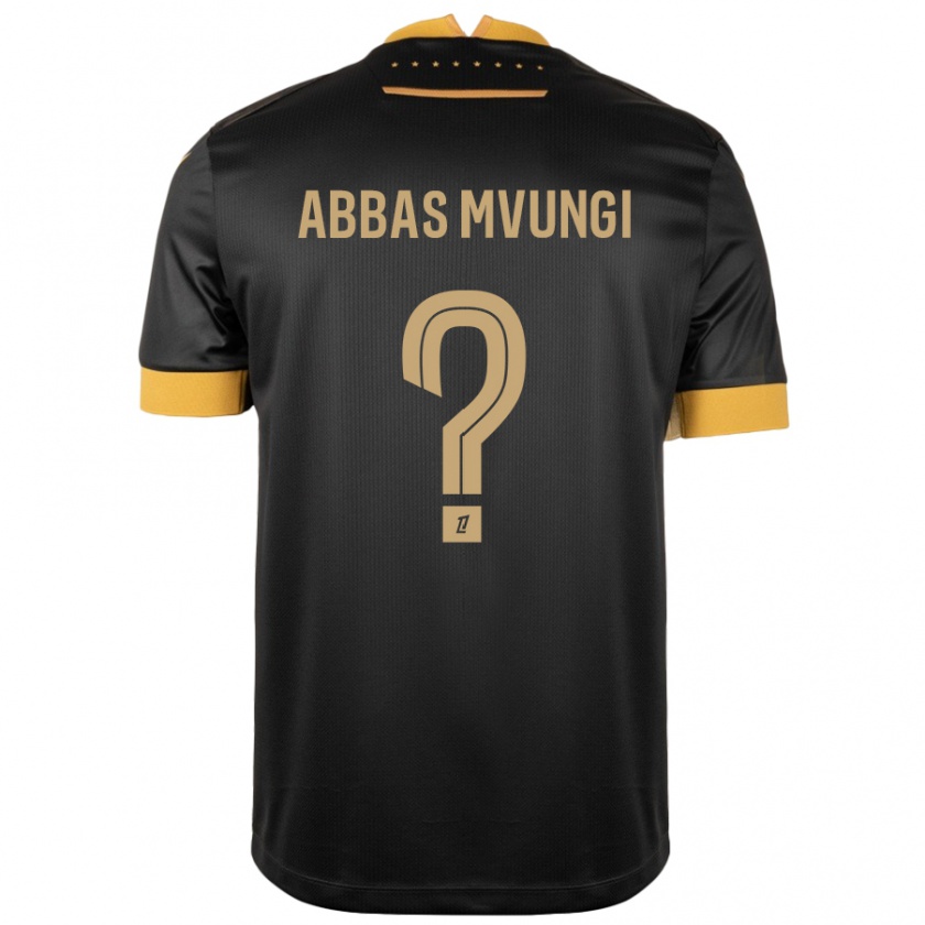 Kandiny Niño Camiseta Omar Abbas Mvungi #0 Negro Marrón 2ª Equipación 2024/25 La Camisa Chile