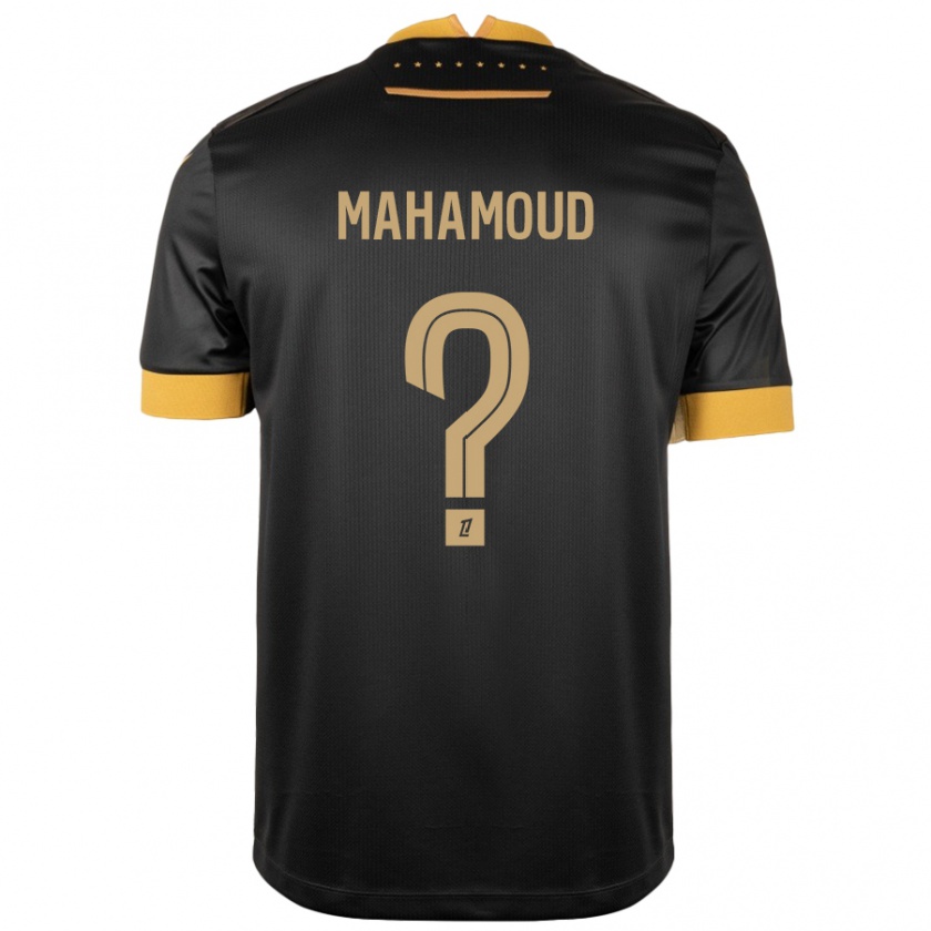 Kandiny Niño Camiseta Adel Mahamoud #0 Negro Marrón 2ª Equipación 2024/25 La Camisa Chile