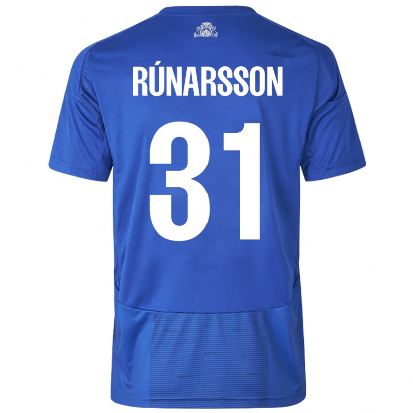 Kandiny Niño Camiseta Rúnar Alex Rúnarsson #31 Blanco Azul 2ª Equipación 2024/25 La Camisa Chile