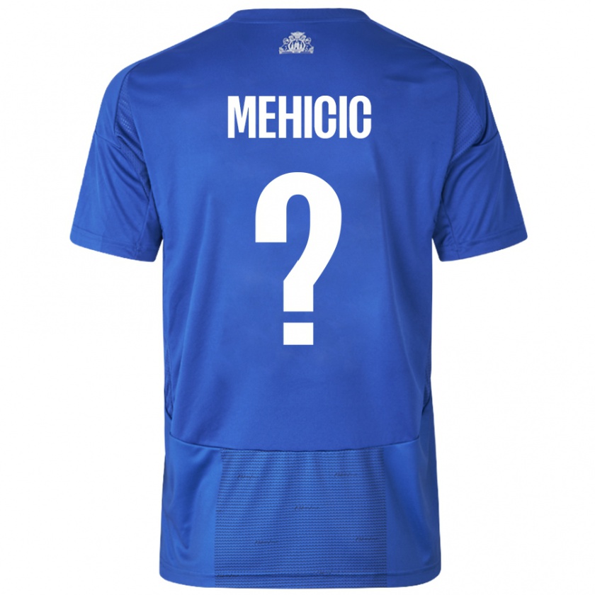 Kandiny Niño Camiseta Elvin Mehicic #0 Blanco Azul 2ª Equipación 2024/25 La Camisa Chile