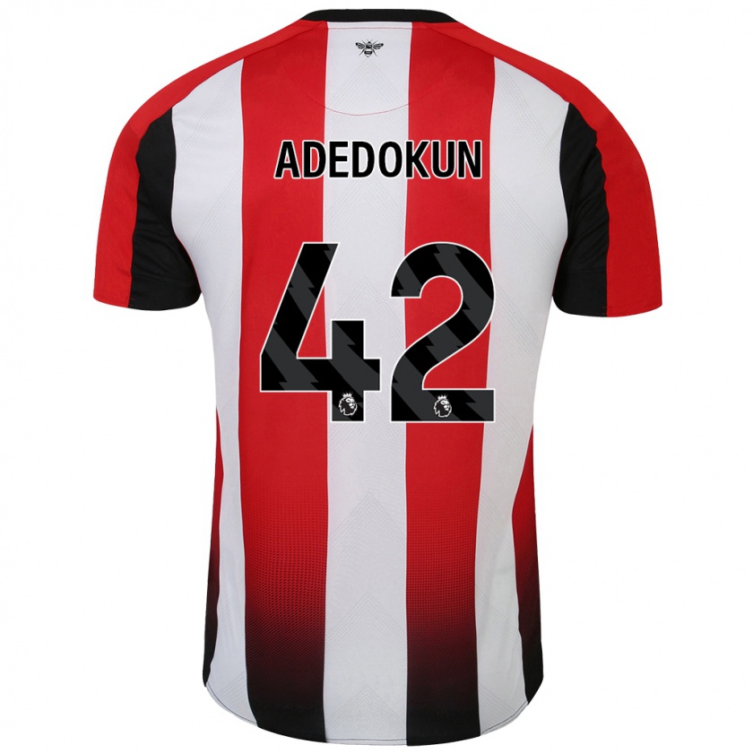 Kandiny Hombre Camiseta Val Adedokun #42 Rojo Blanco 1ª Equipación 2024/25 La Camisa Chile