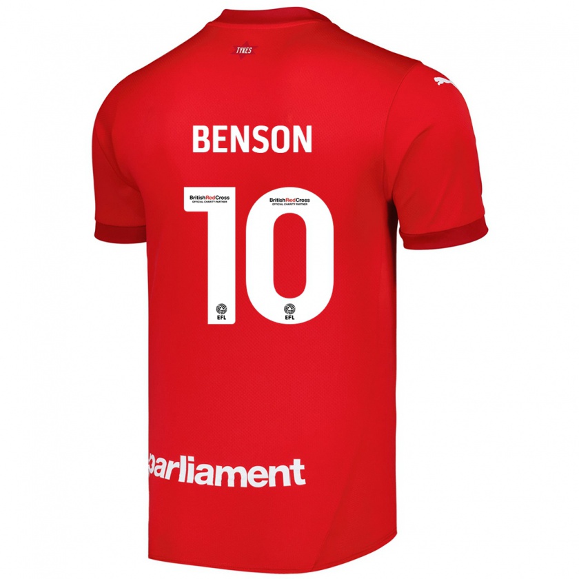 Kandiny Hombre Camiseta Josh Benson #10 Rojo 1ª Equipación 2024/25 La Camisa Chile